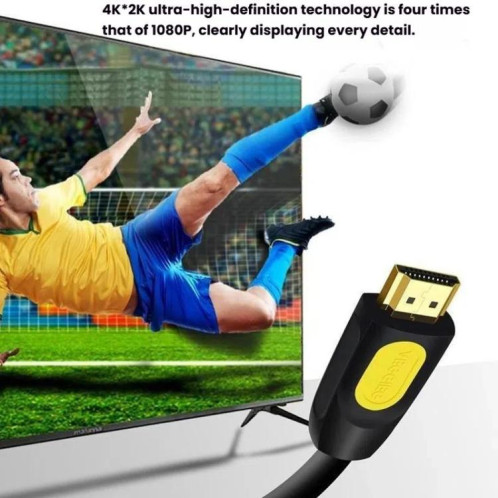 Câble HDMI 2.0 HD VegGieg HHI 4K 60 Hz pour télévision, moniteur, projecteur, câble de connexion vidéo, longueur : 12 m SV36081640-013